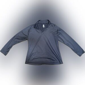 Mofiz Navy Blue Long Sleeve Shirt with Zipper (Women Size 2XL)
